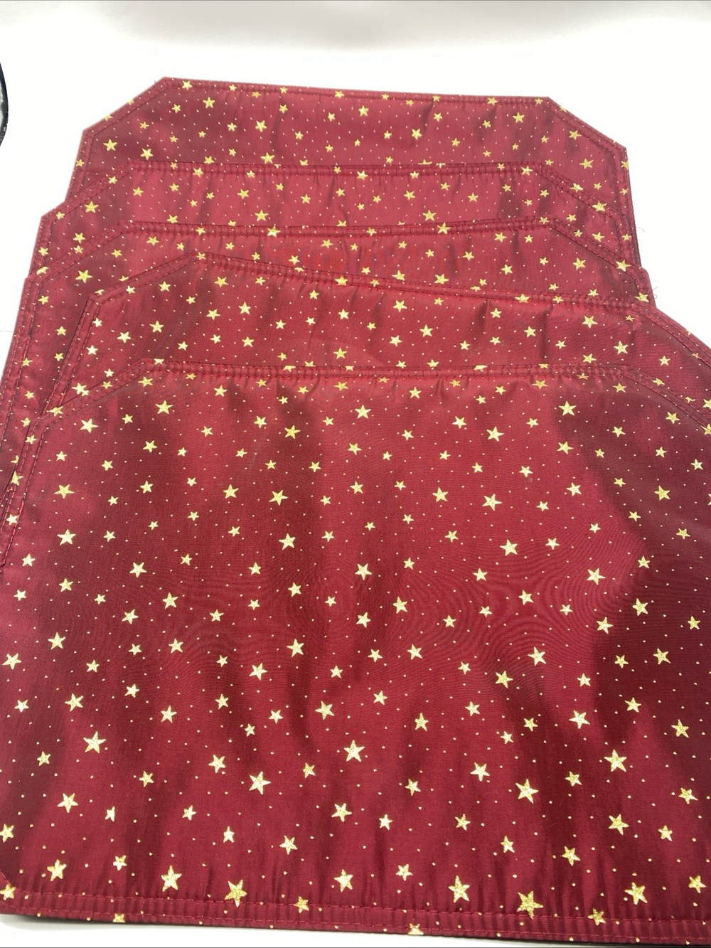 Celestial Stars Cloth Placemats Gold Set Of 5 Cottage Core Cosmic Whimsical